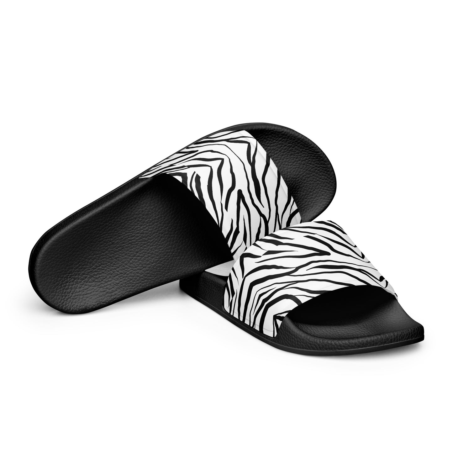 Striped Zebra Vibrance Women's Slides