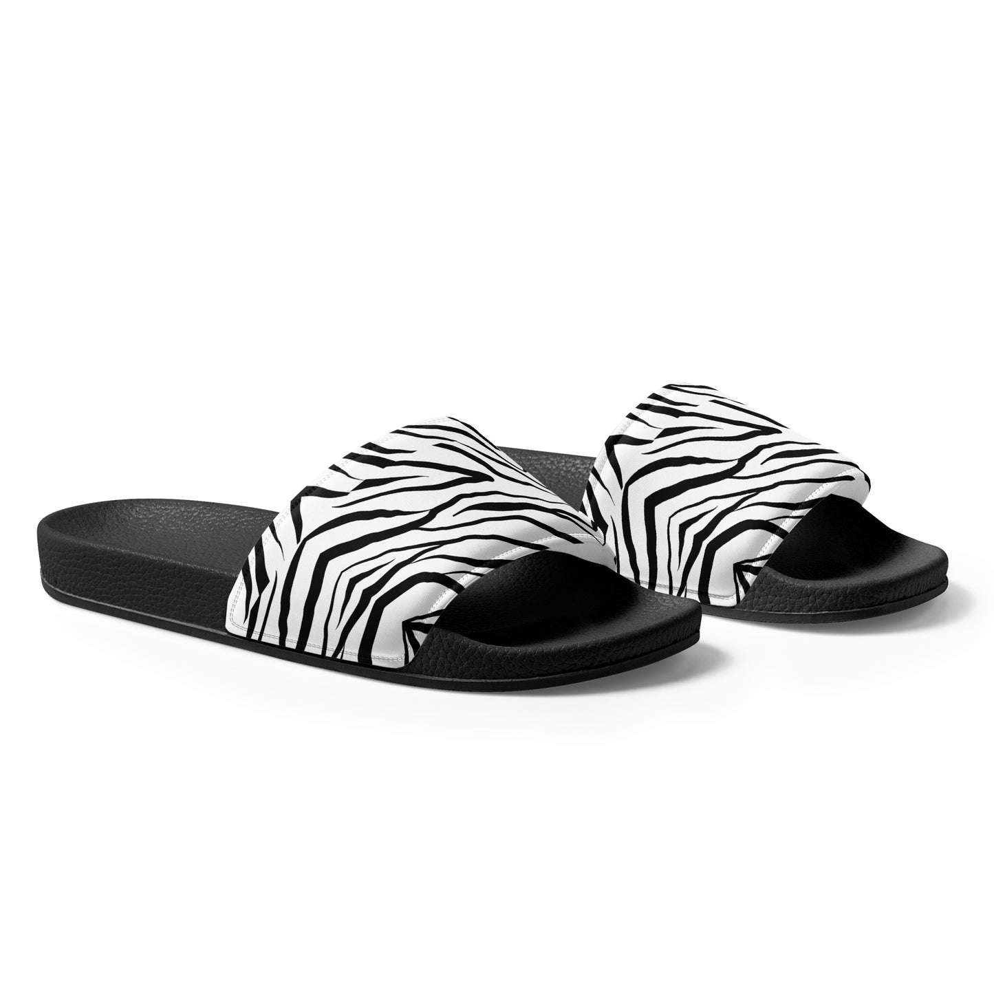 Striped Zebra Vibrance Women's Slides