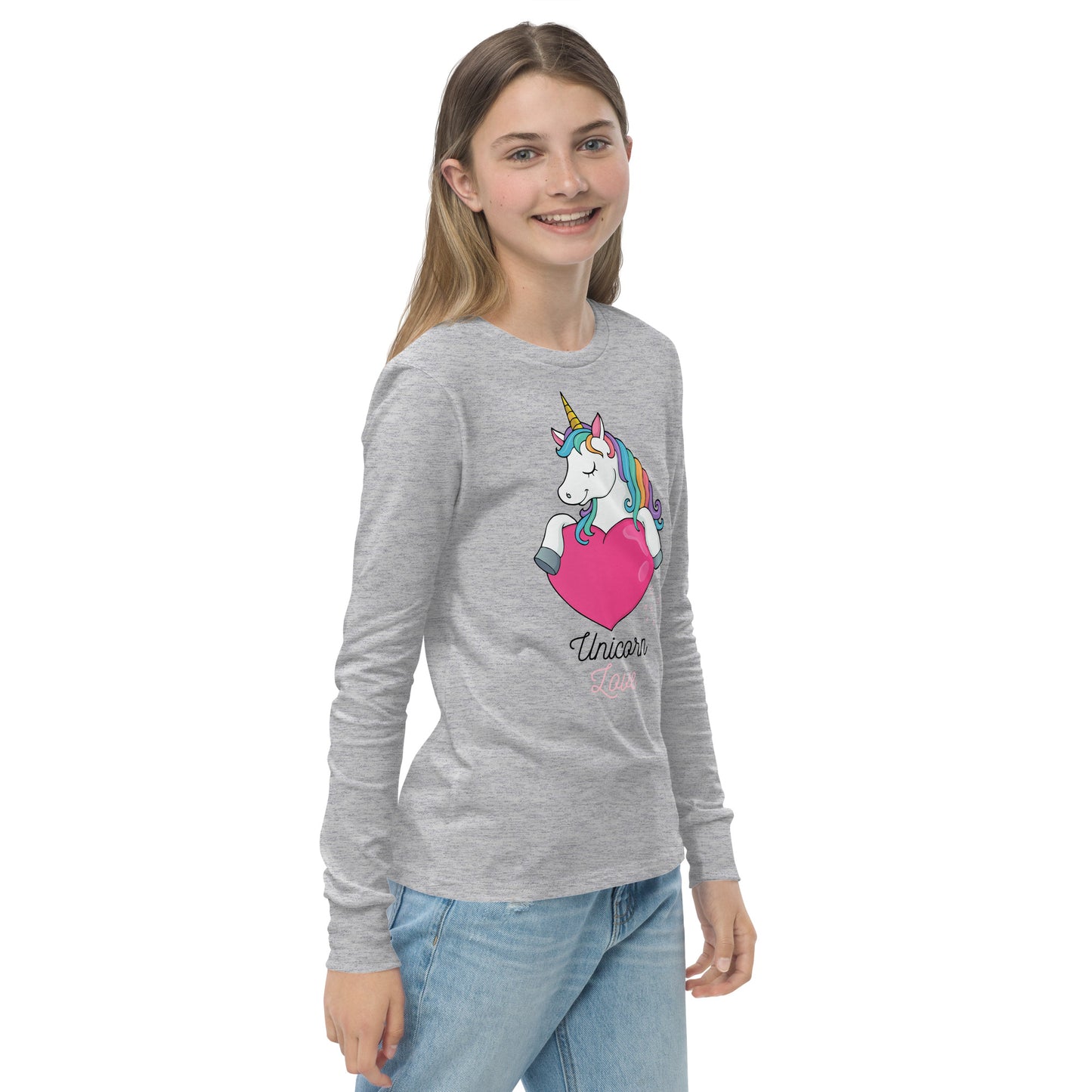 Unicorn Love Girl's Long Sleeve Tee - FLAKOUT