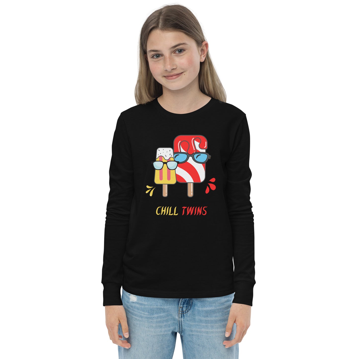 Chill Twins Unisex Kid's Long Sleeve Tee - FLAKOUT