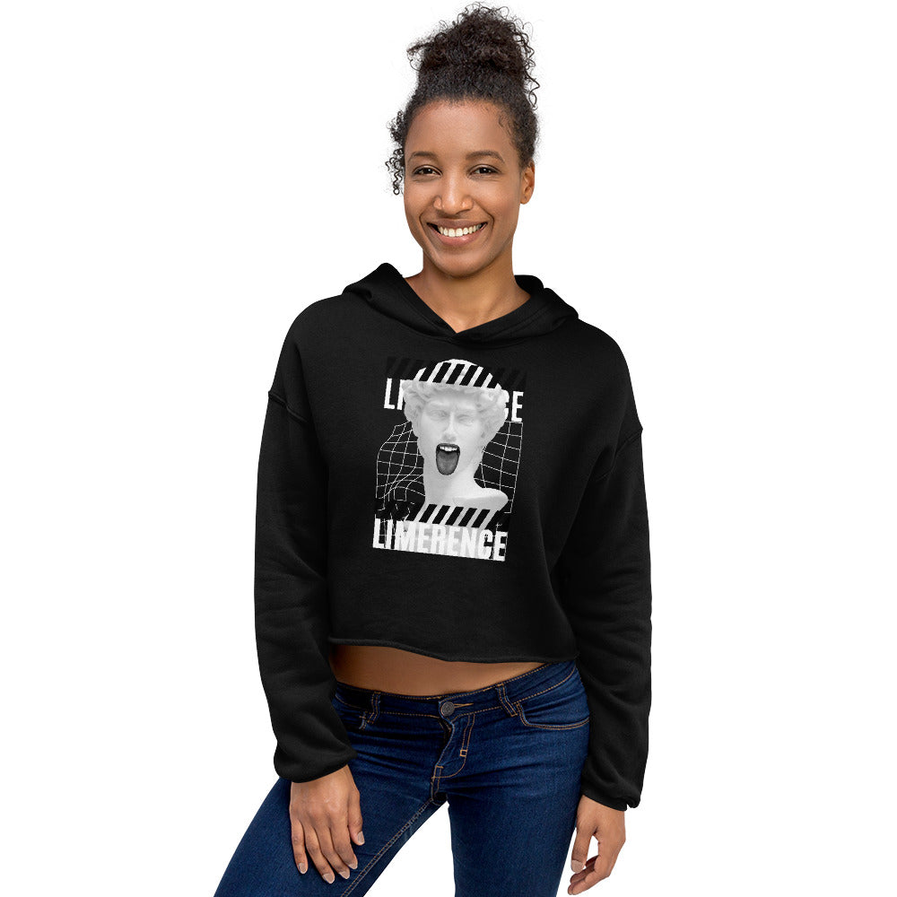Women's Crop Hoodie Limerence Print FLAKOUT