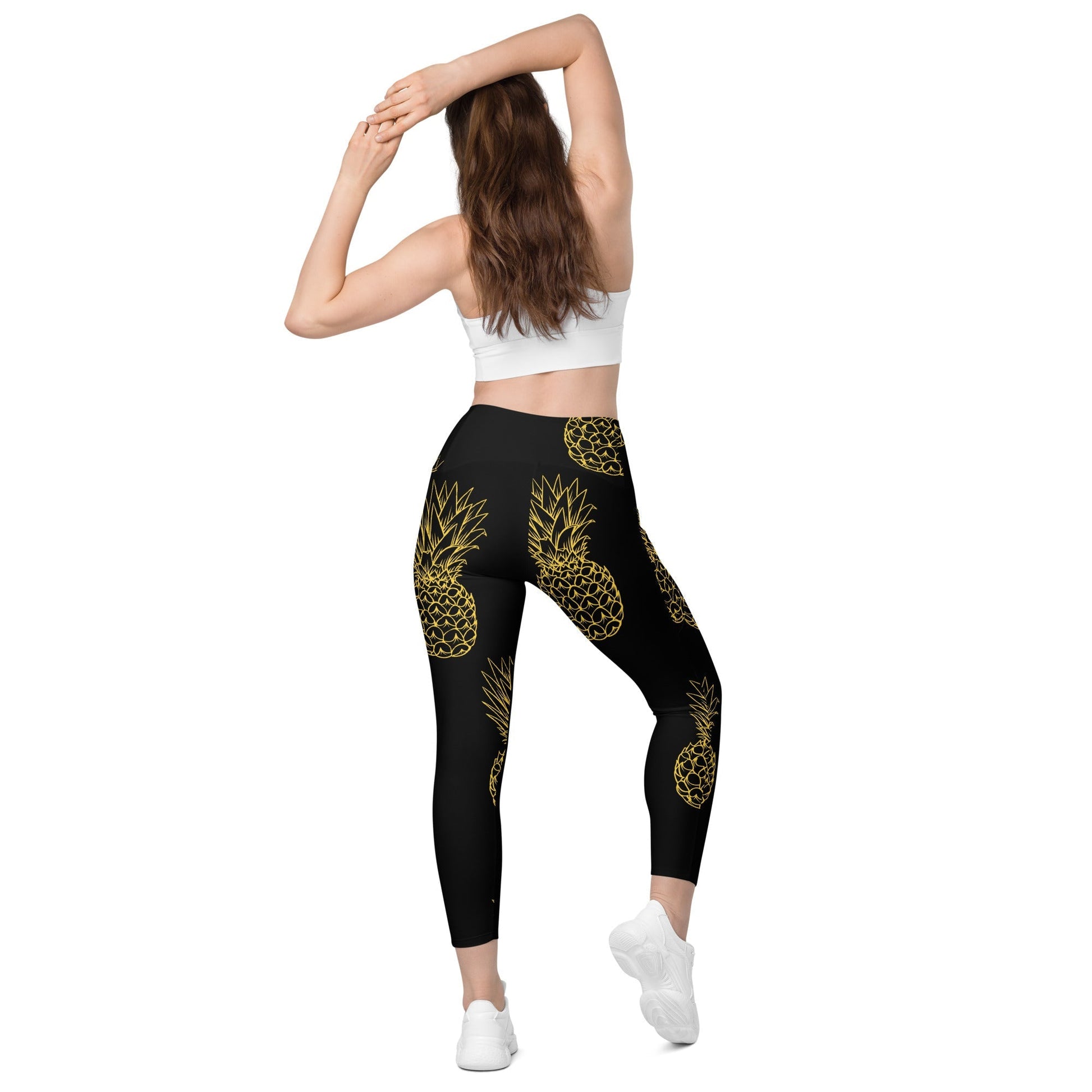 Women's Leggings With Pockets Pineapple All-Over Print FLAKOUT