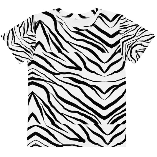 Striped Zebra Vibrance Kid's Crew Neck T-shirt